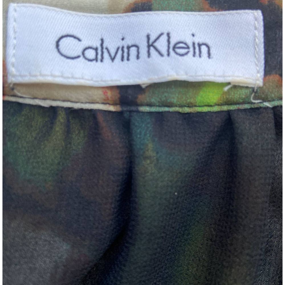 Calvin Klein Multicolor Printed Long Sleeves Smocked Waist Top Large‎ - Picture 3 of 7
